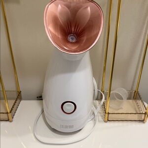 White and Pink Facial Steamer